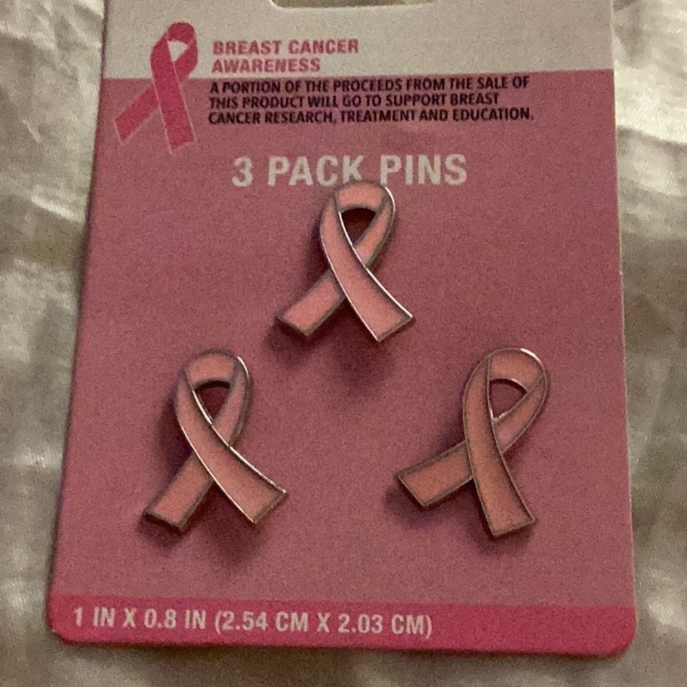 💗NWT Lot of 3 Breast Cancer Awareness Tac  Pins 💗